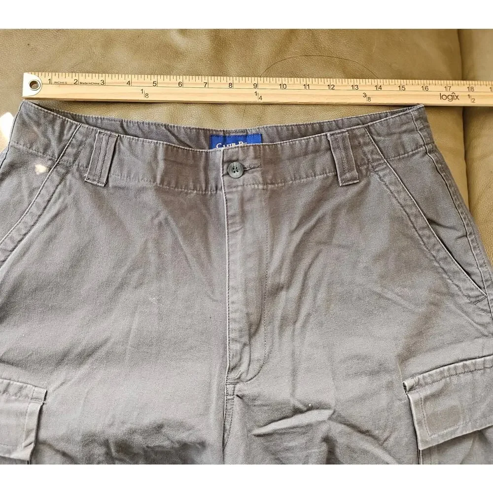 Club Room by Charter Club Men's Gray Cargo Shorts, Size 34